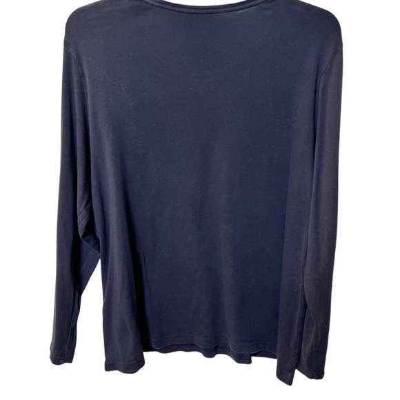 Croft & Barrow The Classic Tee Black Long Sleeve Crew Neck Tee - Picture 10 of 10